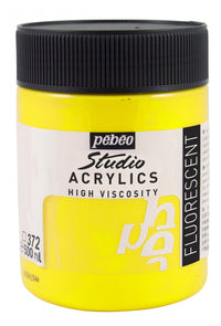 Pebeo Studio Acrylfarbe 500 ml – Fluoreszierendes Gelb
