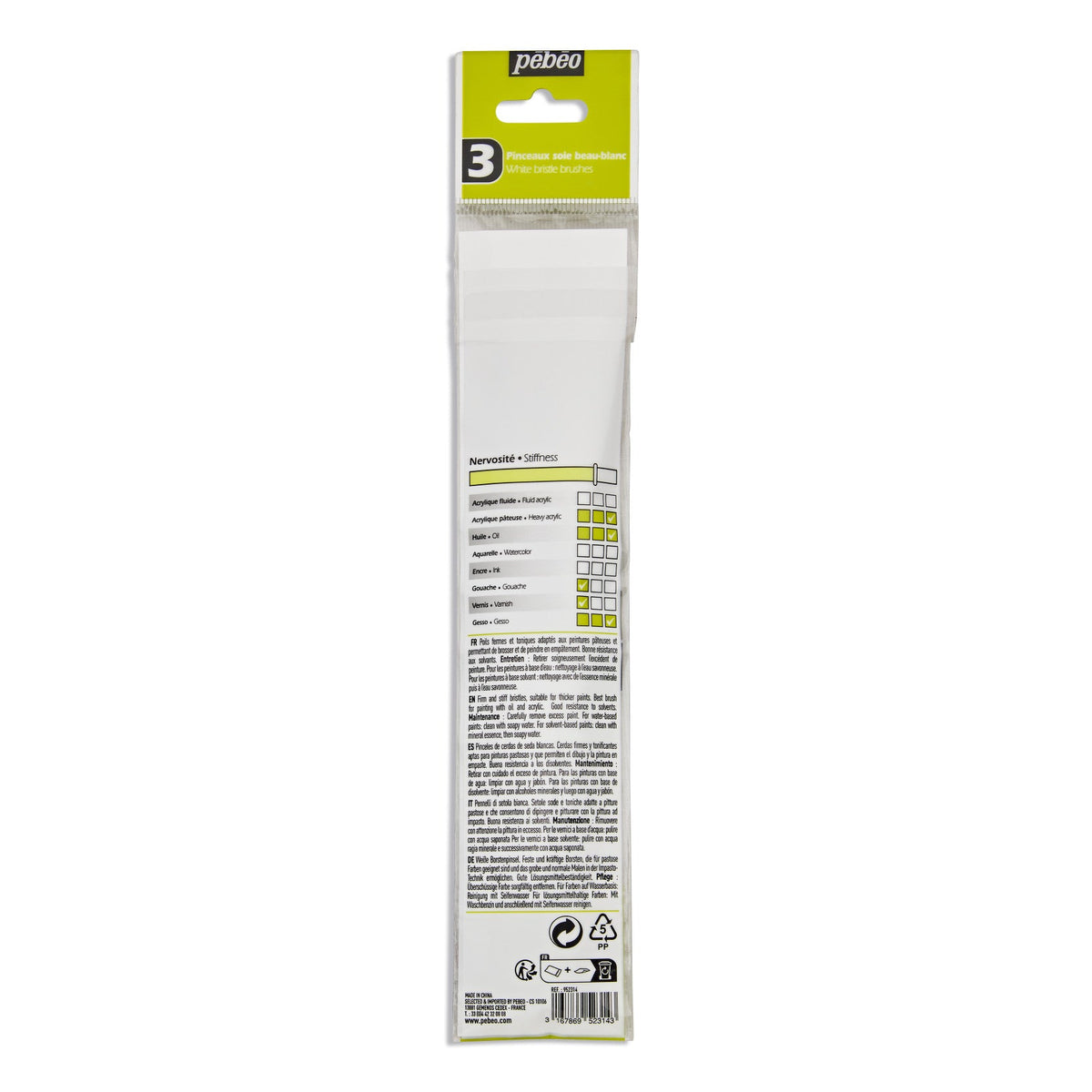 Pebeo Universal-Flachpinsel-Set 3-tlg.