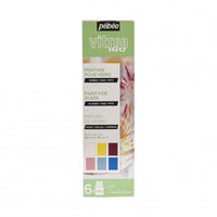 Pebeo Vitrea 160 Glasmalfarben-Set 6 x 20 ml