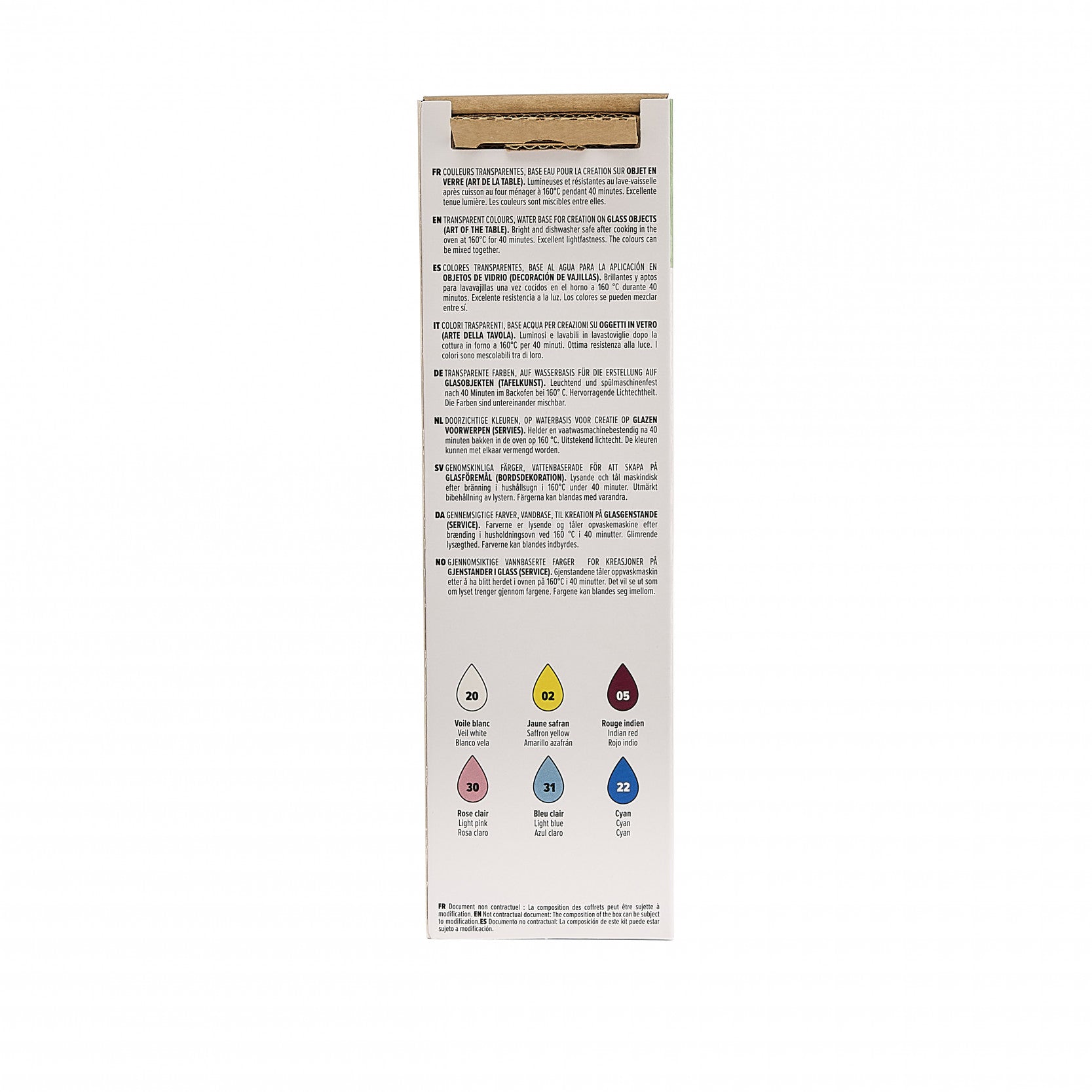 Pebeo Vitrea 160 Glasmalfarben-Set 6 x 20 ml