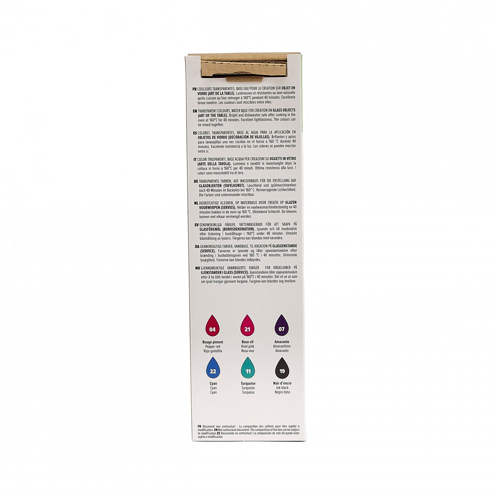 Pebeo Vitrea 160 Glasmalfarben-Set glänzend 6 x 20 ml