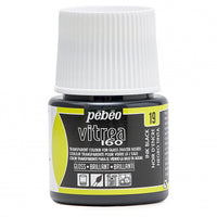 Glasmalfarbe Pebeo Vitrea 160 glänzend 45 ml – Tiefschwarz