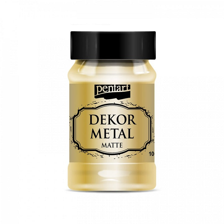Pentart Dekofarbe 100 ml – Metallic matt | verschiedene Farben — Bild 1