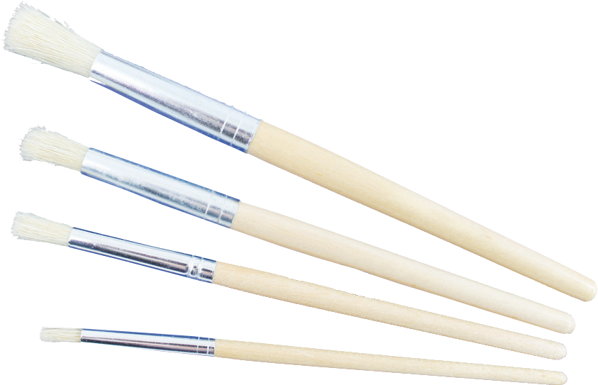 Pentart Schablonierpinsel-Set, 4-tlg.