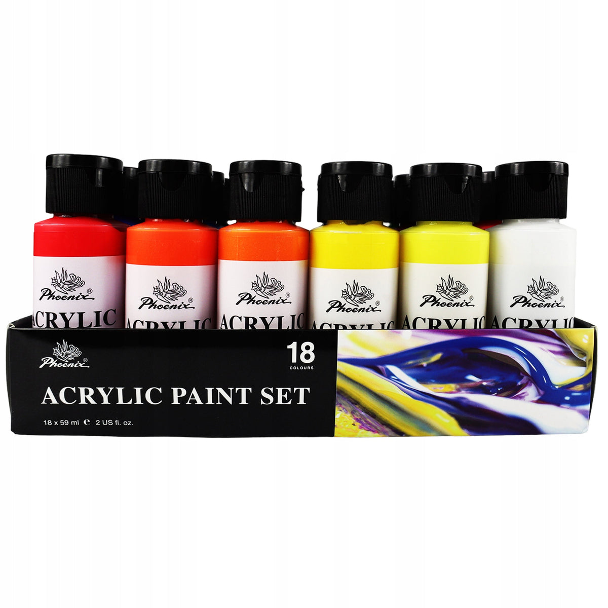 Phoenix Acrylfarben-Set 18 x 59 ml