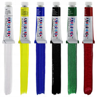 Phoenix Acrylfarben-Set 6 x 12 ml mit Malblock, Pinseln und Palette