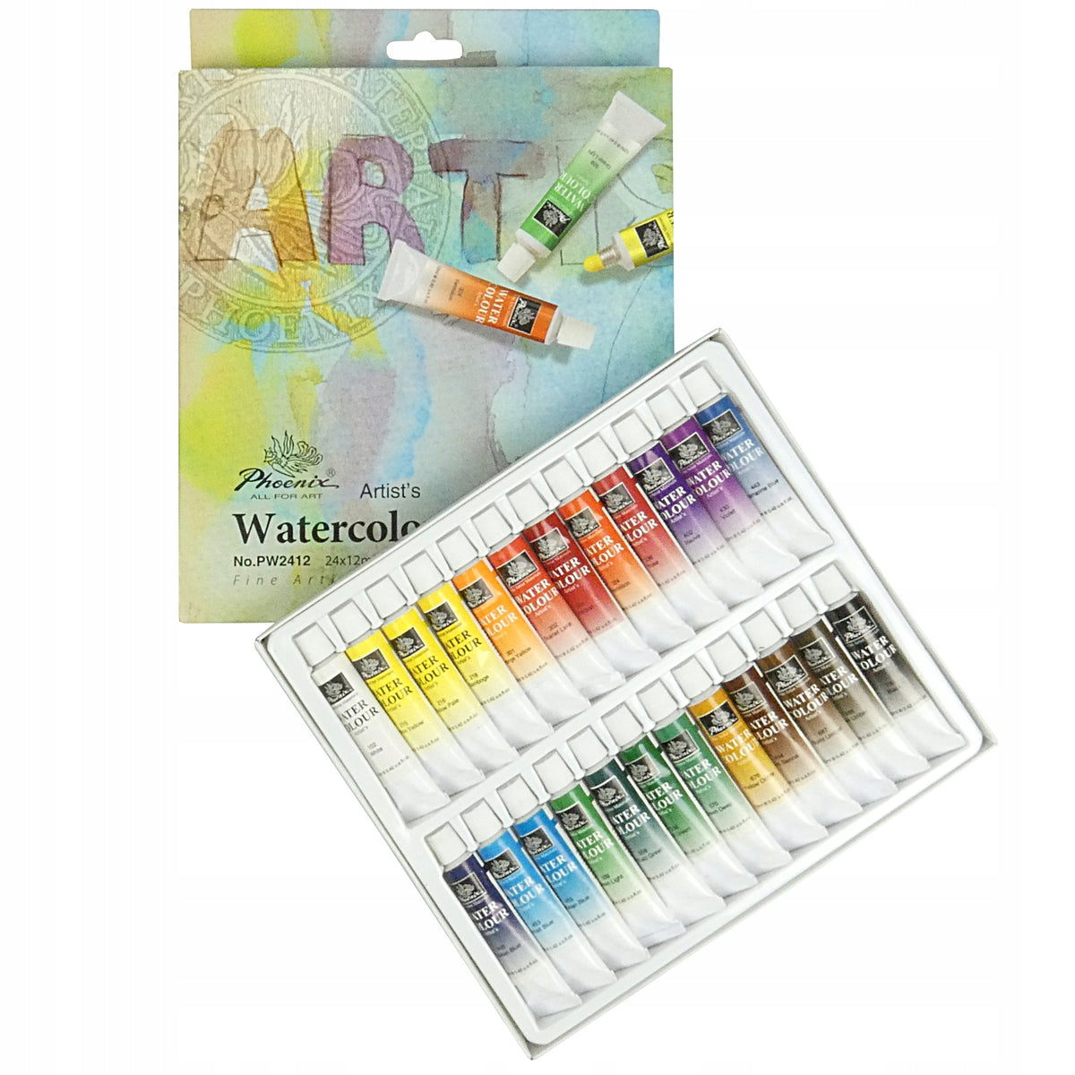 Phoenix Aquarellfarben-Set, 12–24 x 12 ml