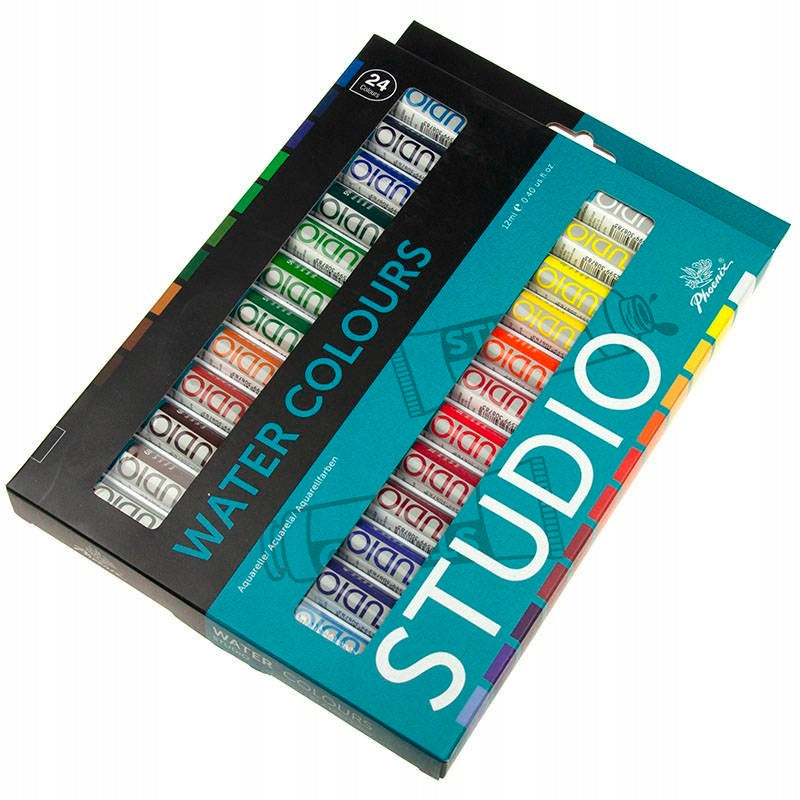 Phoenix Aquarellfarben-Set 24 x 12 ml