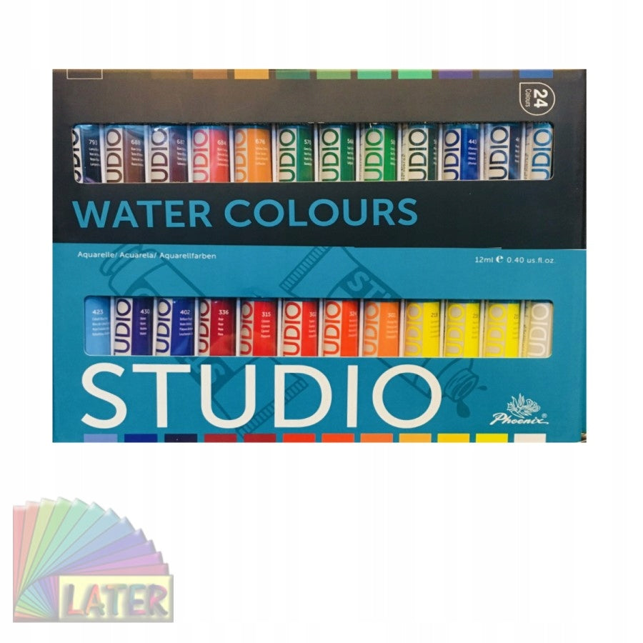 Phoenix Aquarellfarben-Set 24 x 12 ml