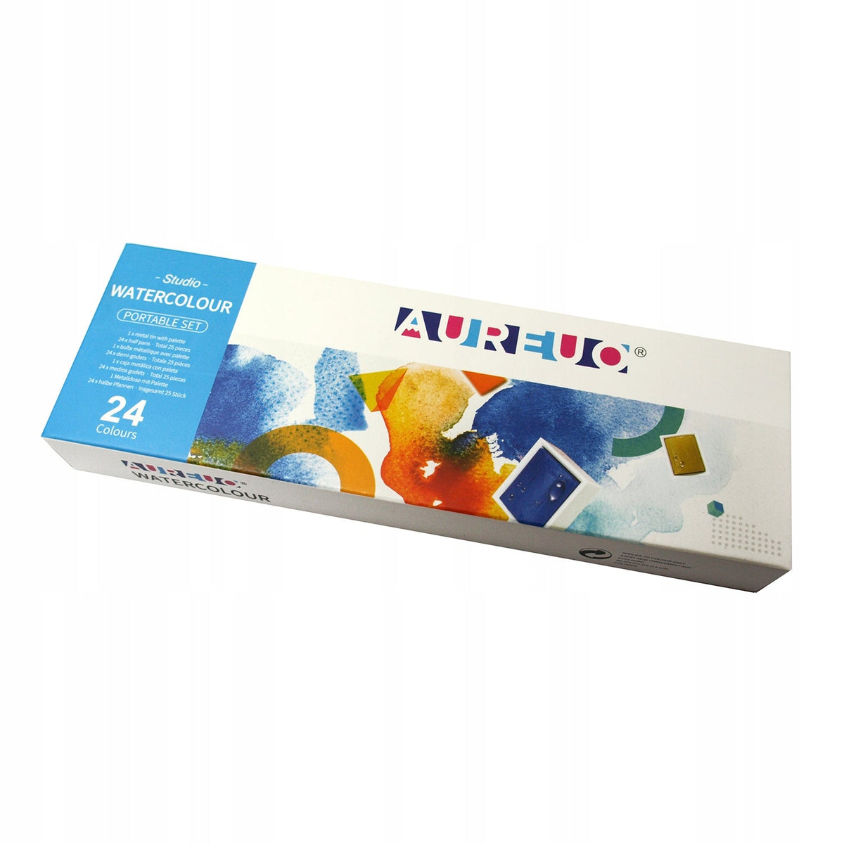Phoenix Aureuo Aquarellfarben-Set in der Blechdose – 24 x 3 ml