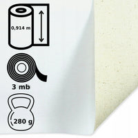 Phoenix Baumwoll-Malleinwand auf Rolle, 280 g/m², 0,914 x 3 m, weiß