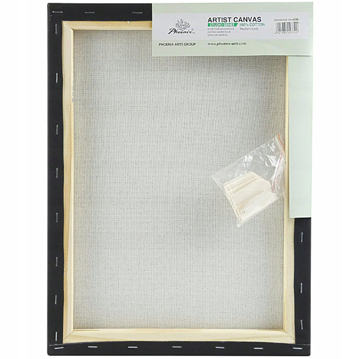 Phoenix Keilrahmenleinwand, schwarz, 260 g/m² | 20 × 30 bis 50 × 70 cm