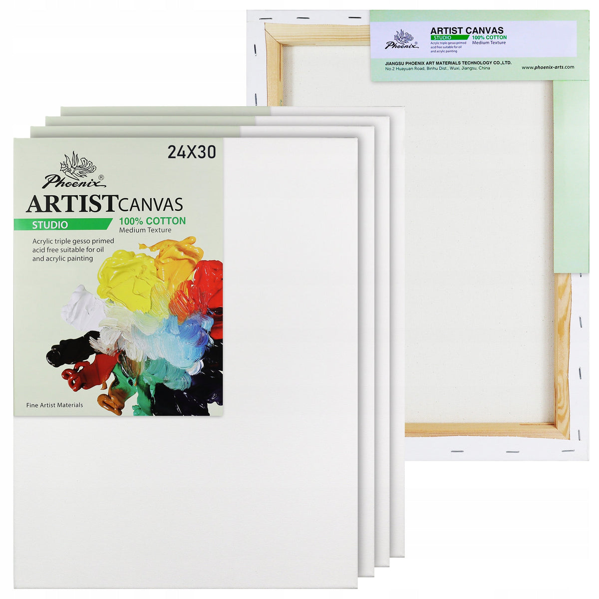 Phoenix Leinwand auf Keilrahmen 24 × 30 cm – 5er-Set
