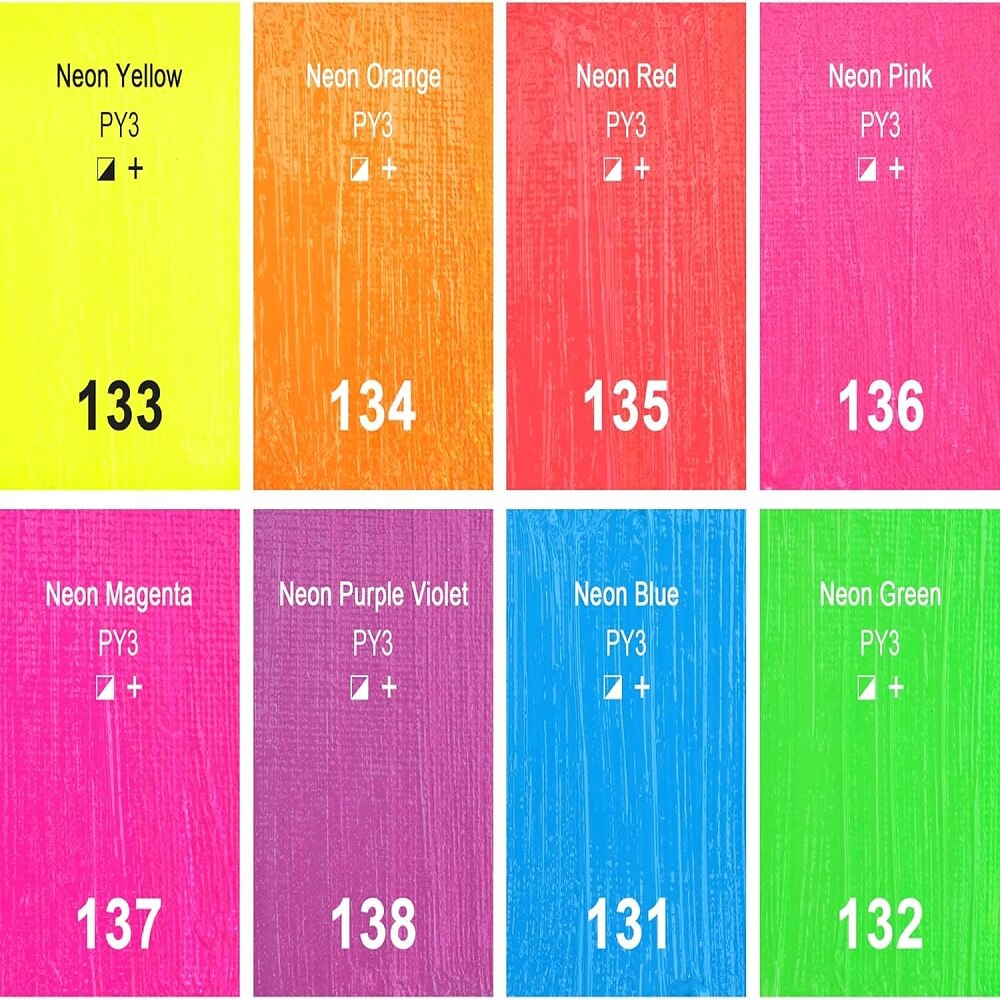 Phoenix Neon-Acrylfarben-Set 8 x 21 ml