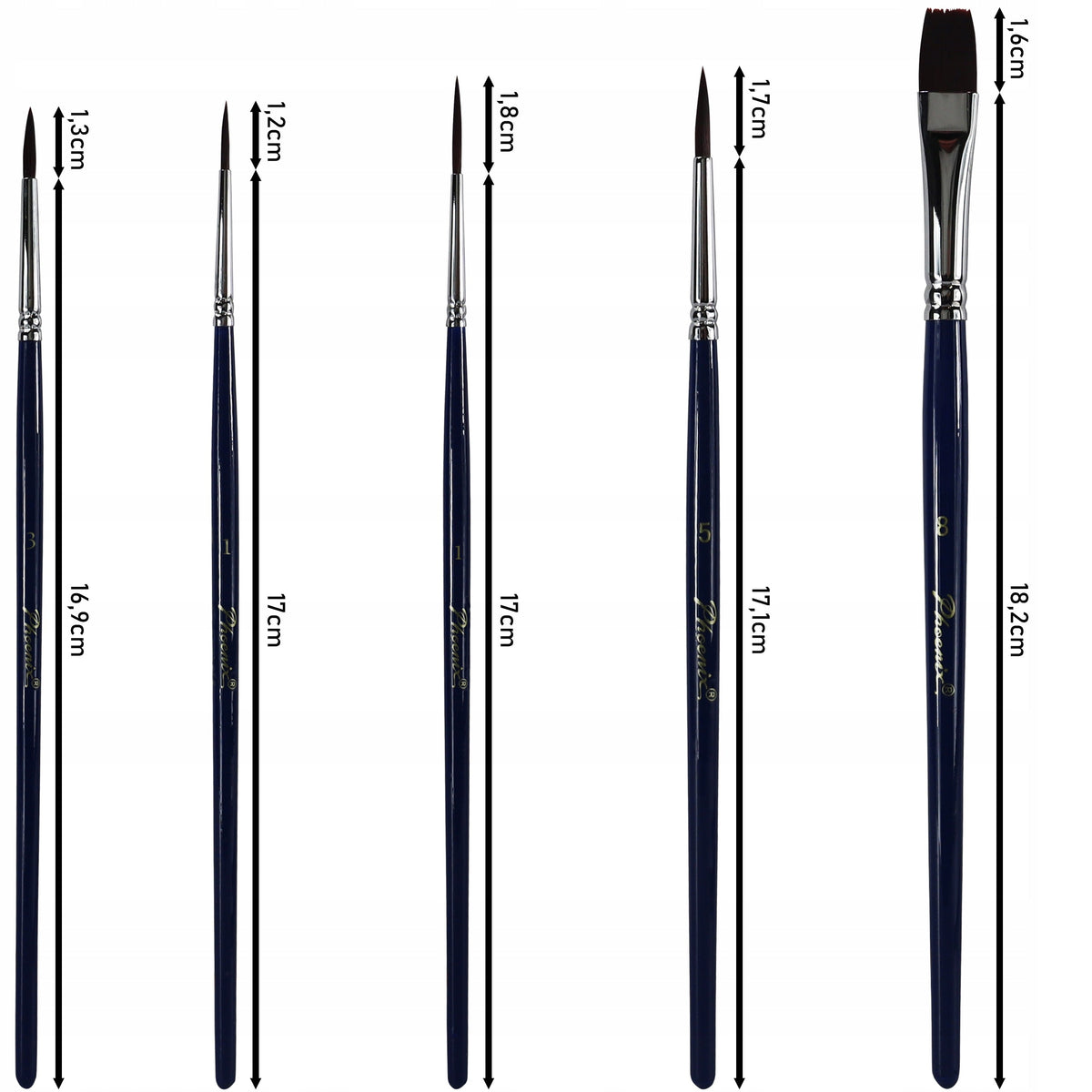 Phoenix Pinselset 6614S1 – 5-teilig