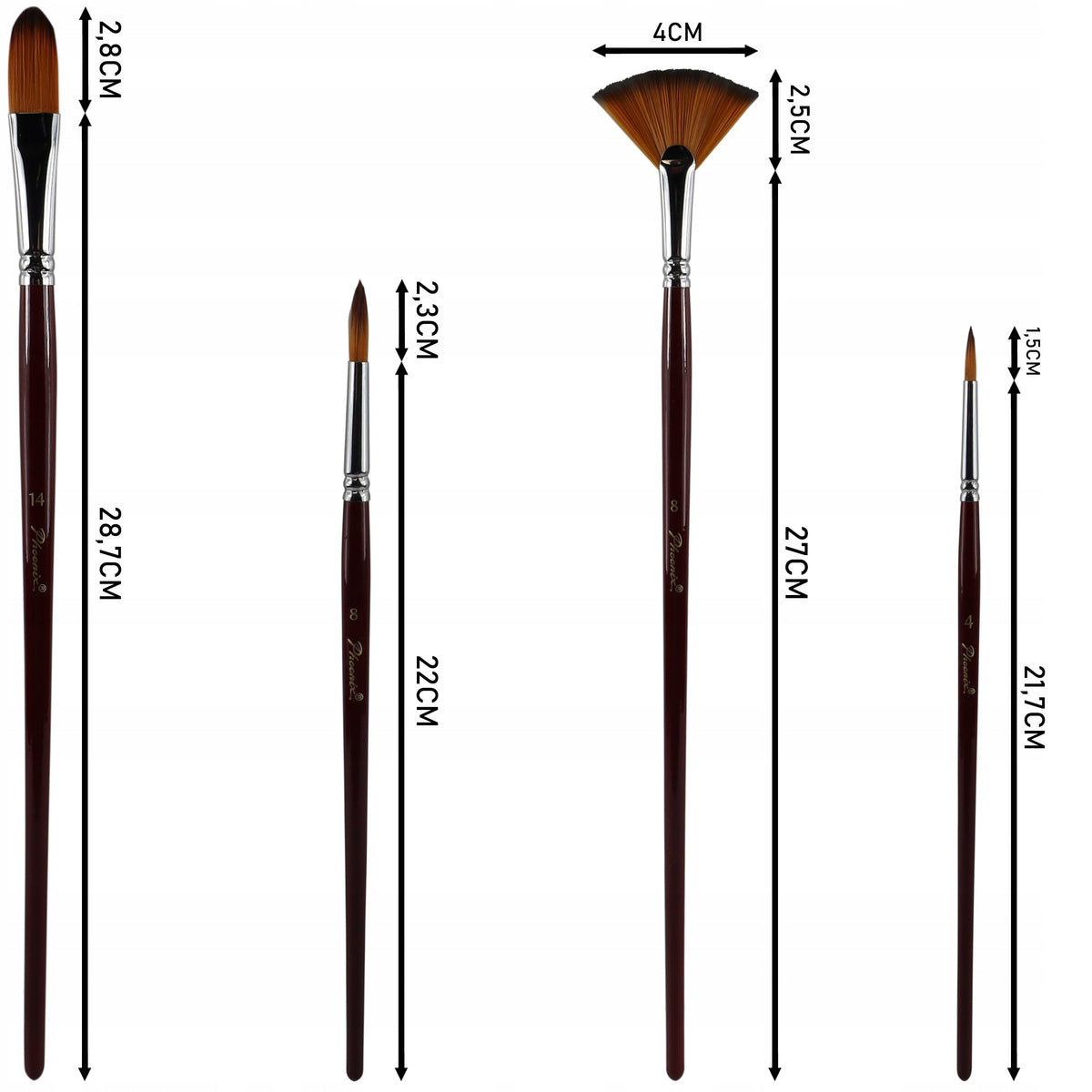 Phoenix Pinselset - 8-teilig