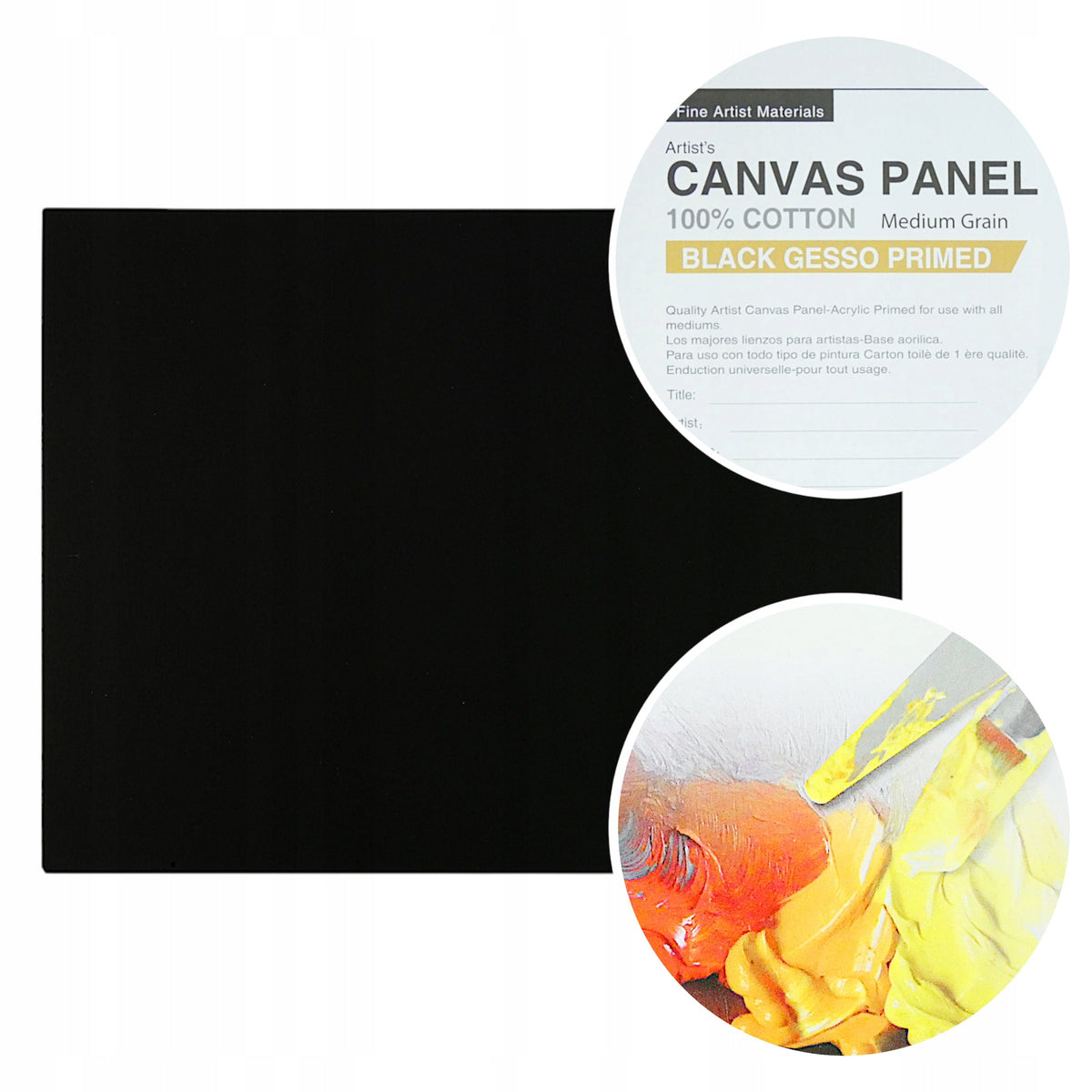 Phoenix Schwarze Leinwand auf Karton 3 mm, 40 x 50 cm, 5 Stk.