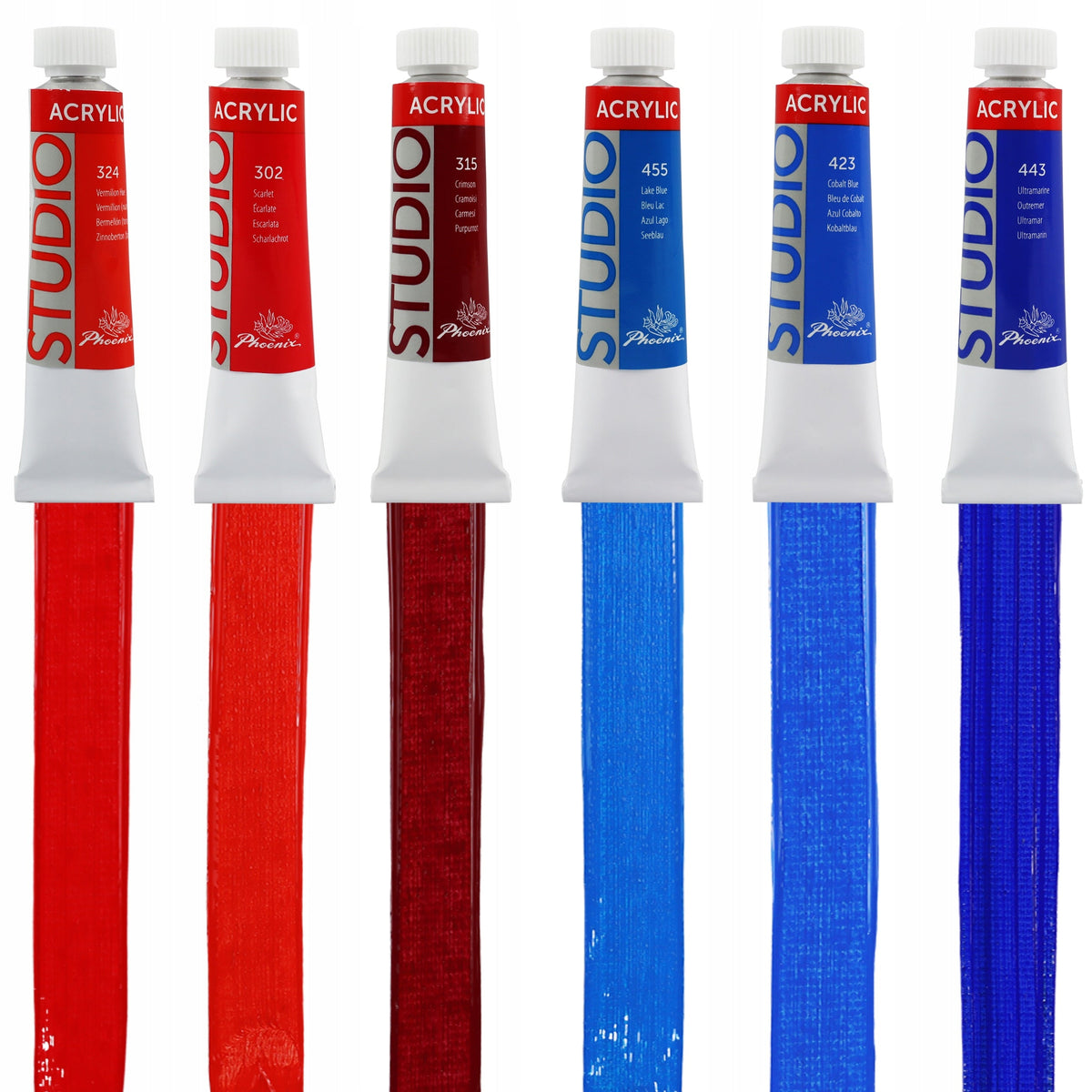 Phoenix STUDIO Acrylfarbenset 24 x 12 ml + Pinsel und Palette