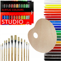 Phoenix STUDIO Acrylfarbenset 24 x 12 ml + Pinsel und Palette