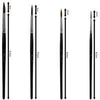 Phoenix Wieselhaar-Aquarellpinsel-Set 6616S2 – 4-teilig