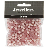Kunststoffperlen - 40 g | verschiedene Farben | rose