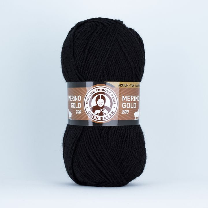 Merino Gold Batik 200 Mehrfarbiges Garn | verschiedene Farben | 999 Schwarz