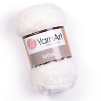 Nerz-Strickgarn von YarnArt | verschiedene Farben | 330 Cremeweiß
