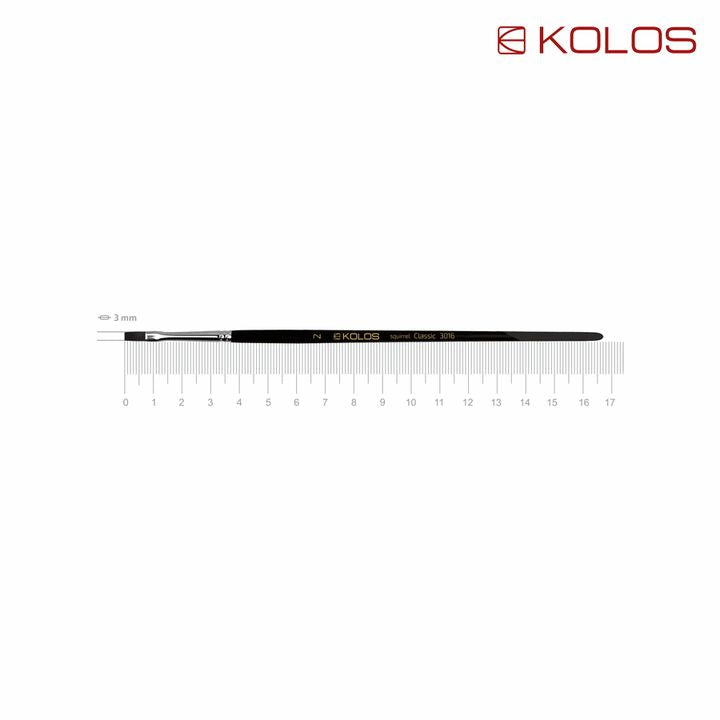 Flachpinsel aus Fehhaar KOLOS Classic 3016 | verschiedene Größen | Nr. 2