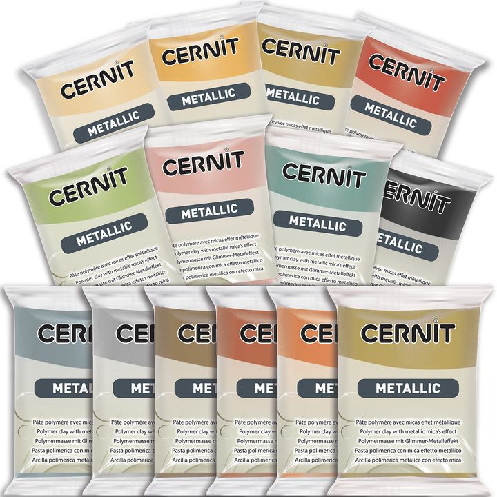 CERNIT Metallic Polymer-Modelliermasse 56 g | verschiedene Farbtöne