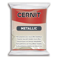 CERNIT Metallic Polymer-Modelliermasse 56 g | verschiedene Farbtöne | rot