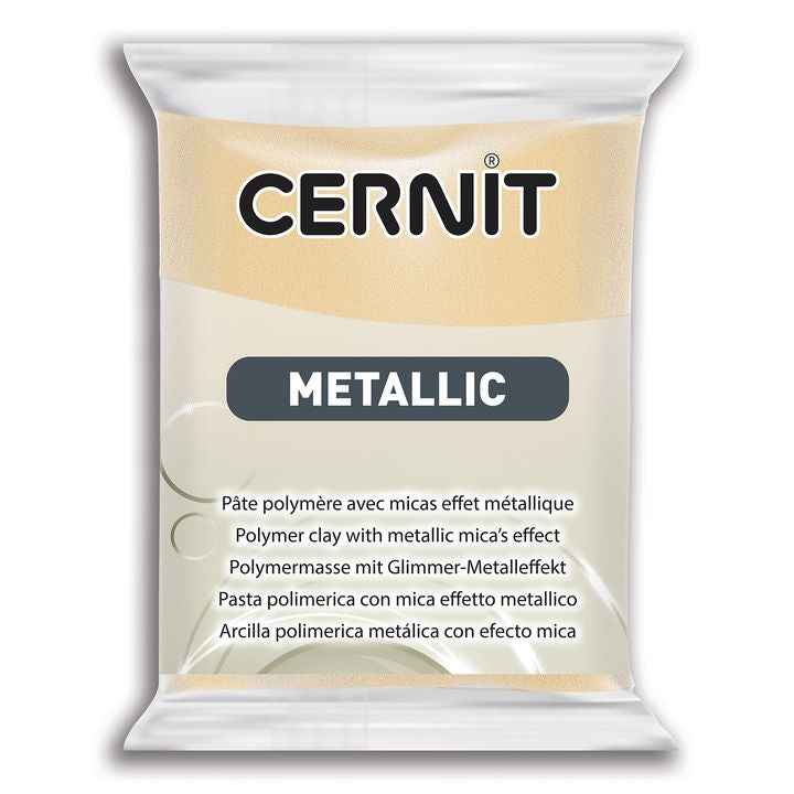 CERNIT Metallic Polymer-Modelliermasse 56 g | verschiedene Farbtöne | champagne