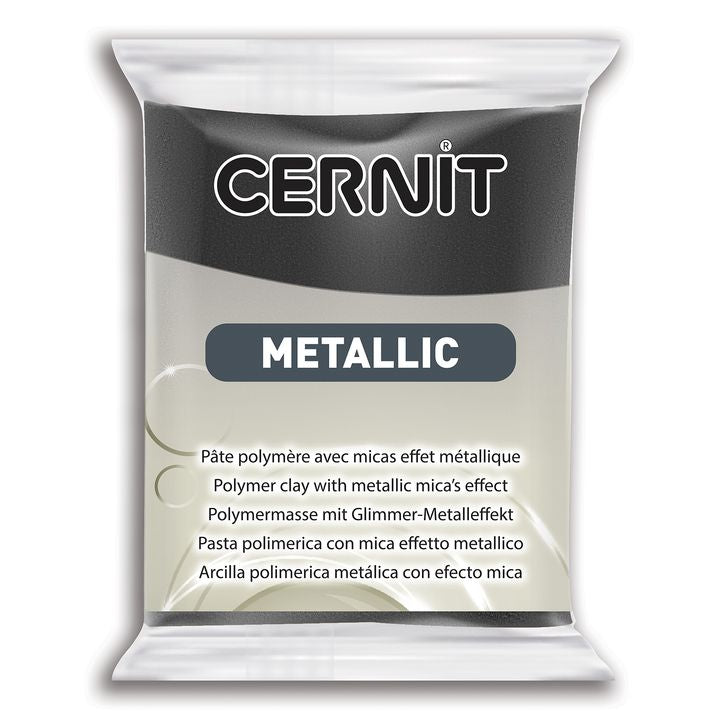 CERNIT Metallic Polymer-Modelliermasse 56 g | verschiedene Farbtöne | hematite