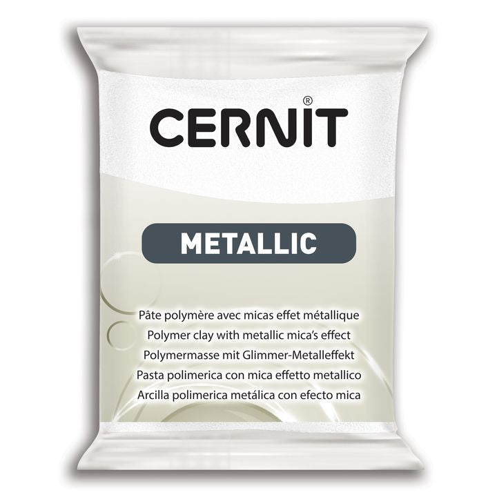 CERNIT Metallic Polymer-Modelliermasse 56 g | verschiedene Farbtöne | perlmuttweiß