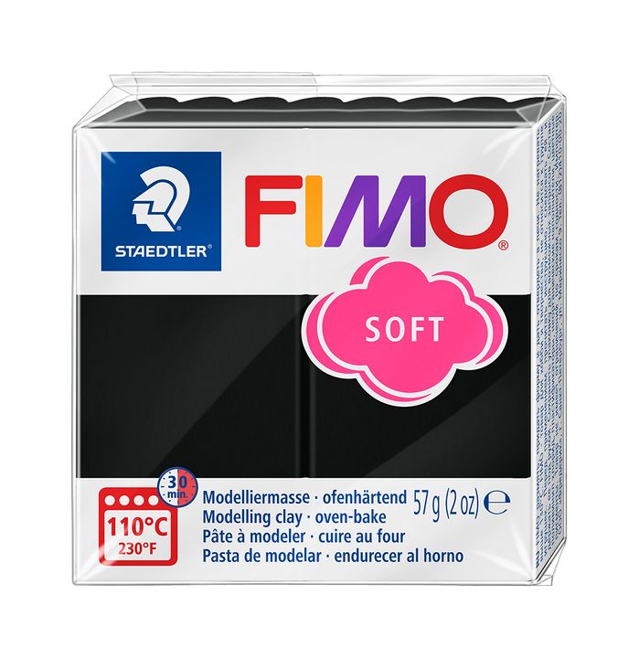 FIMO Soft Modelliermasse 57 g | verschiedene Farben | Schwarz