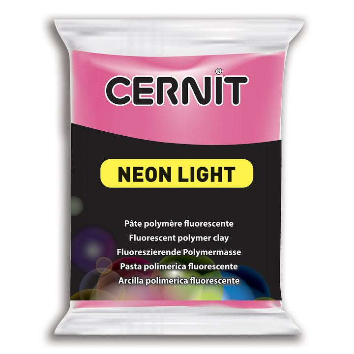 Cernit Neon Light Polymermasse 56 g | verschiedene Farbtöne | fuksia