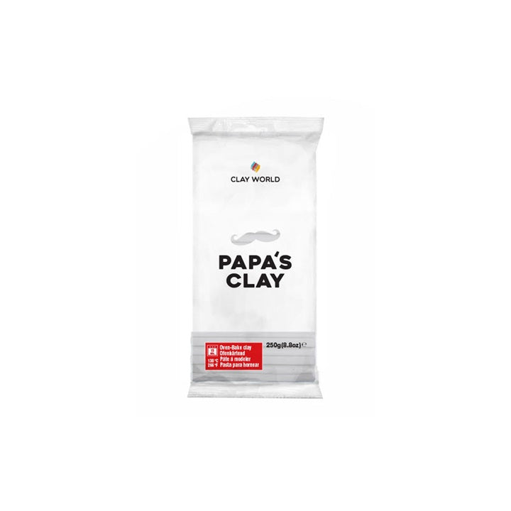 Papa’s Clay Polymer-Modelliermasse 250 g | verschiedene Farbtöne | weiß