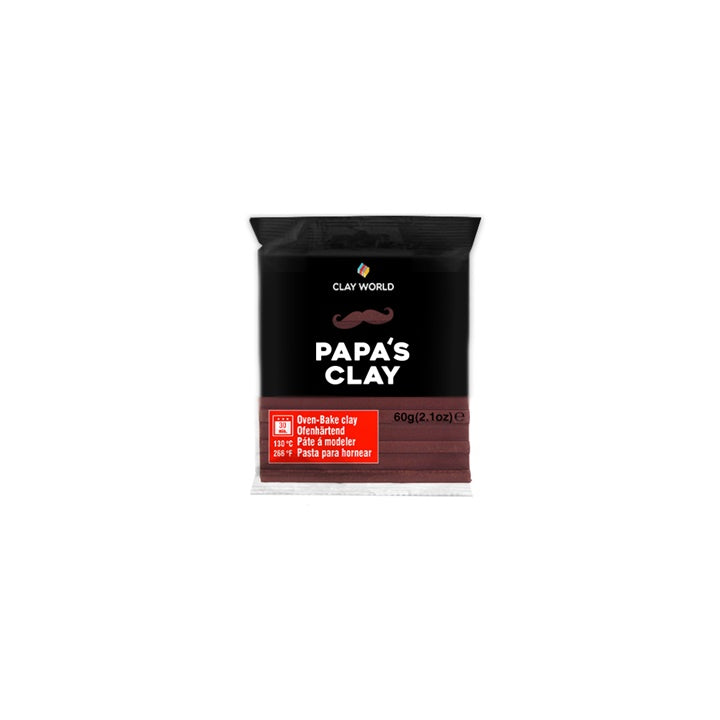 Polymer Clay Papa’s Clay 60 g | verschiedene Farbtöne | schokoladenbraun
