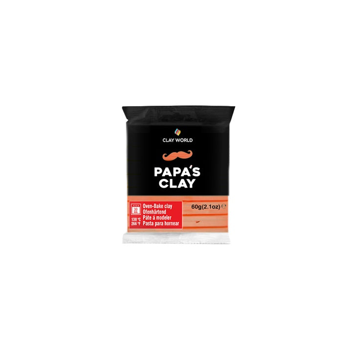 Polymer Clay Papa’s Clay 60 g | verschiedene Farbtöne | neonpfirsichfarben
