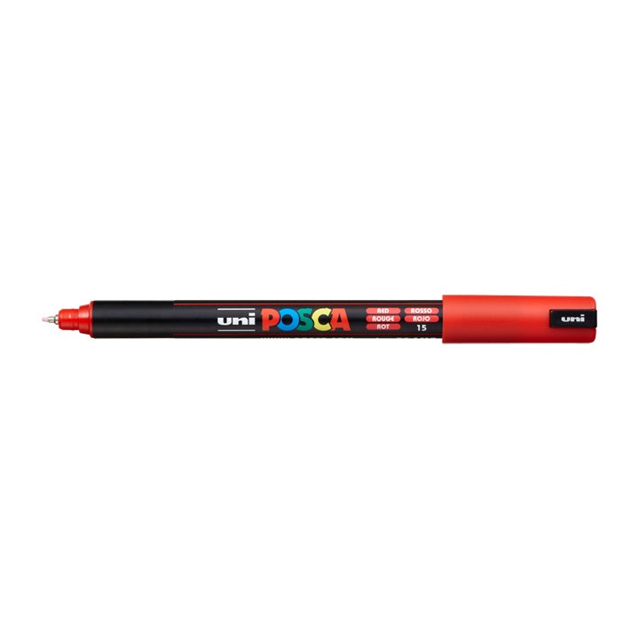 UNI POSCA PC-1MR Marker 0,7 mm | verschiedene Farben | rot (15)