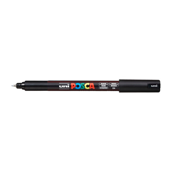 UNI POSCA PC-1MR Marker 0,7 mm | verschiedene Farben | schwarz (24)