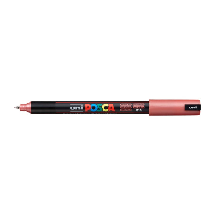 UNI POSCA PC-1MR Marker 0,7 mm | verschiedene Farben | Metallic-Rot (M15)