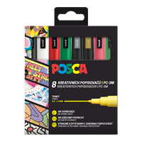 Posca Marker-Set PC-3M CHRISTMAS 0,9 - 1,3 mm - 8 Stk.