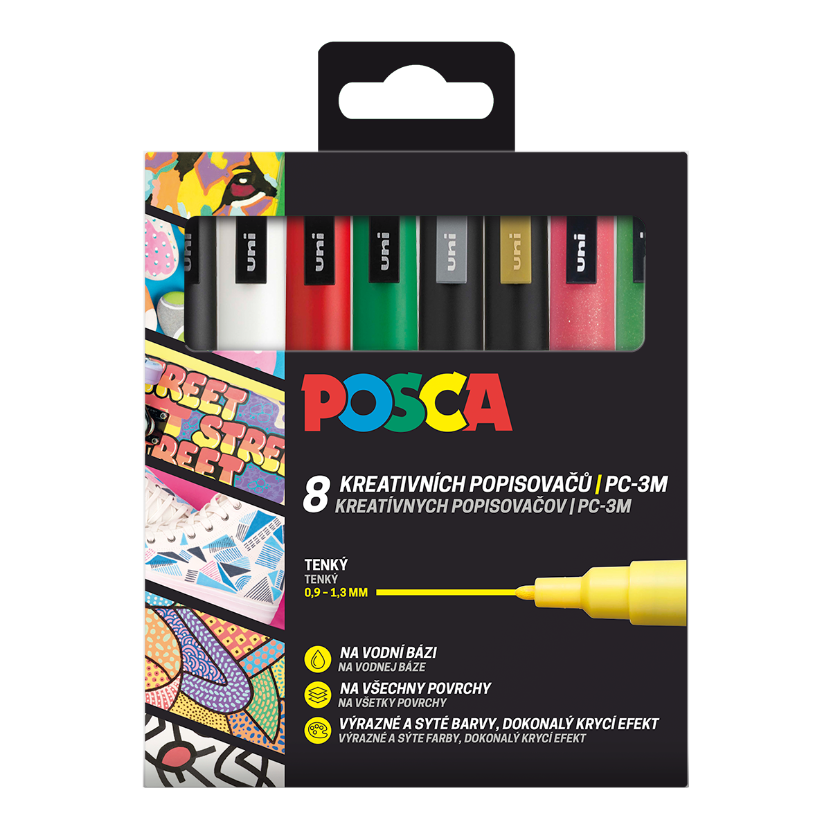 Posca Marker-Set PC-3M CHRISTMAS 0,9 - 1,3 mm - 8 Stk.