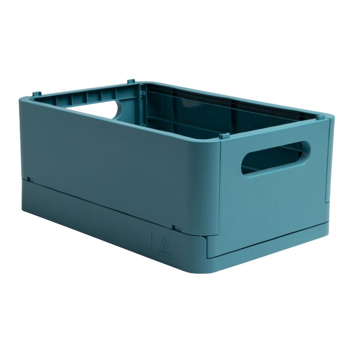 Faltbare Aufbewahrungsbox SKANDI aus recyceltem PP MIDI – petrol