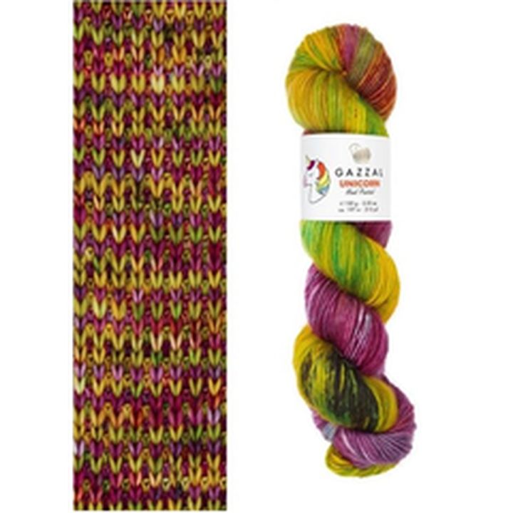 Gazzal Einhorn-Strickgarn | verschiedene Farben | Bordeaux-Grün