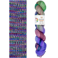 Gazzal Einhorn-Strickgarn | verschiedene Farben | Violett-Grün