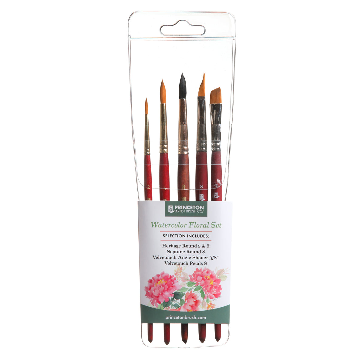 Princeton Watercolor Floral Pinselset, 5-tlg.