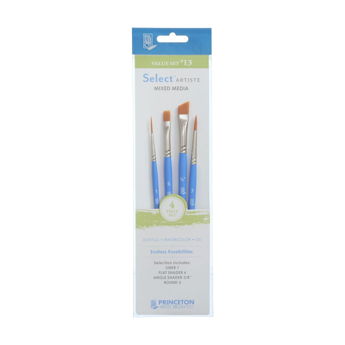 PRINCETON Select Universeller Mini-Rundpinsel mit Synthetikhaar – 4 Stk.