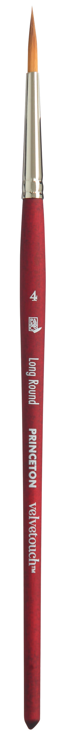 PRINCETON Velvetouch Universal-Rundpinsel Long Round mit kurzem Stiel – 4