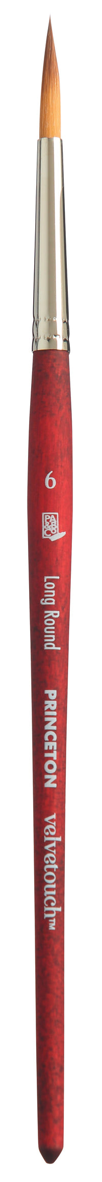 PRINCETON Velvetouch Universal-Rundpinsel Long Round mit kurzem Stiel – 6